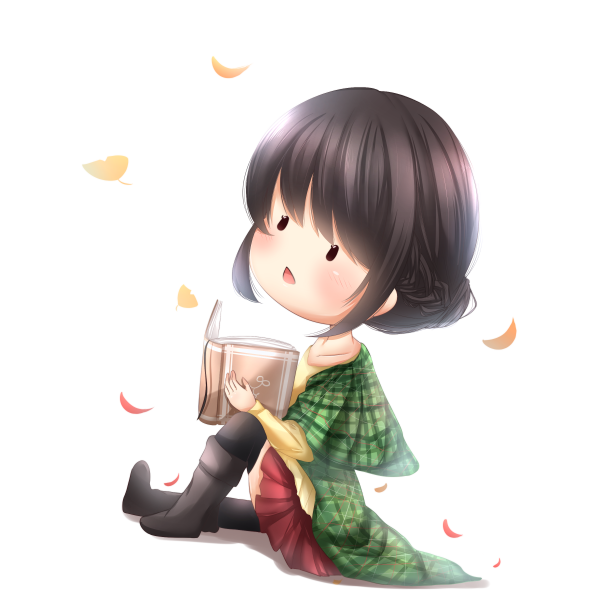 ベストかわいい 女の子 読書 イラスト 最高の動物画像